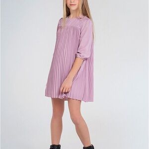 Mayoral Lavender Pleated Casual Dress